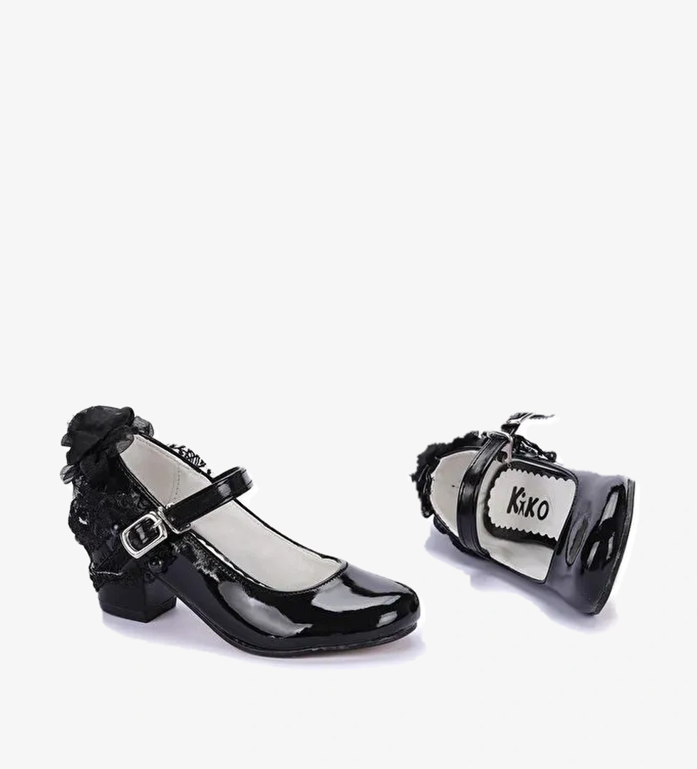 Cara Rugan Günlük Kız Çocuk 4 Cm Topuklu Abiye Ayakkabı - Görsel 1