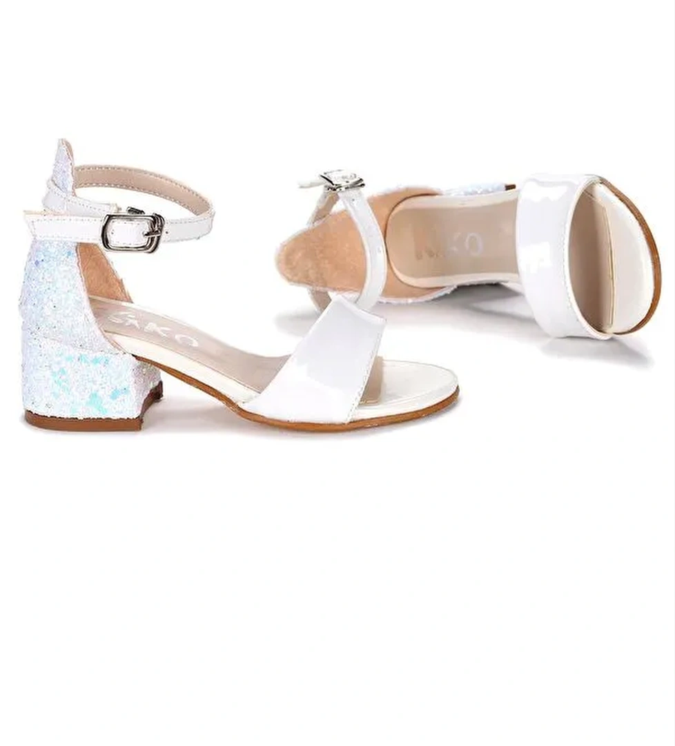 Sheila Ayna Çam Günlük Kız Çocuk 3 Cm Topuklu Sandalet Abiye Ayakkabı