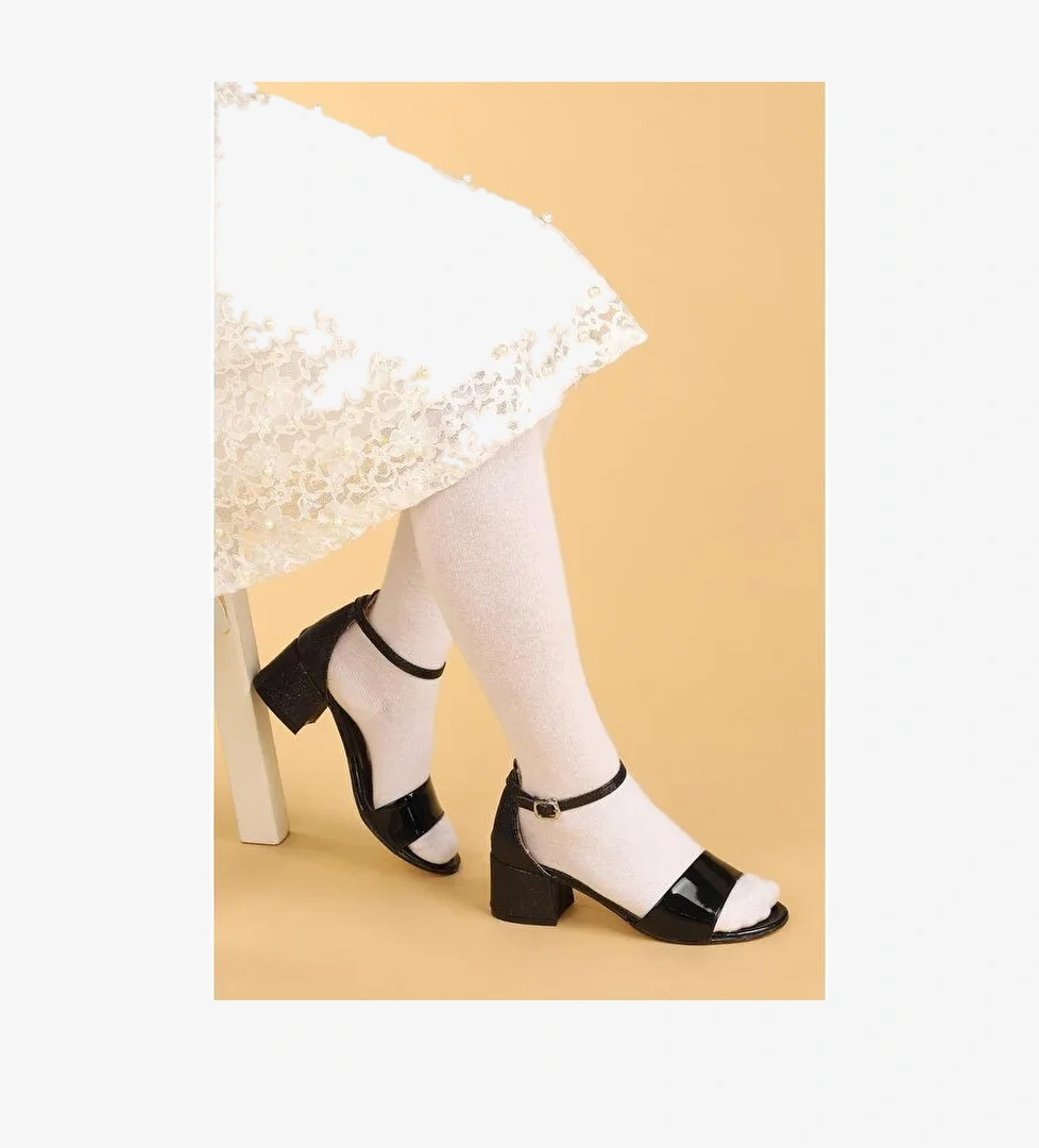 Sheila Ayna Kum Günlük Kız Çocuk 3 Cm Topuklu Sandalet Abiye Ayakkabı