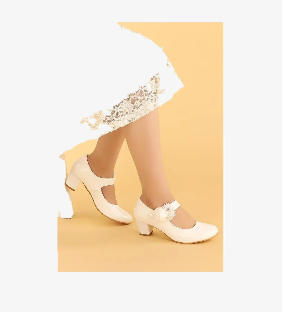 Angelina Rugan Günlük Kız Çocuk 4 Cm Topuklu Abiye Ayakkabı