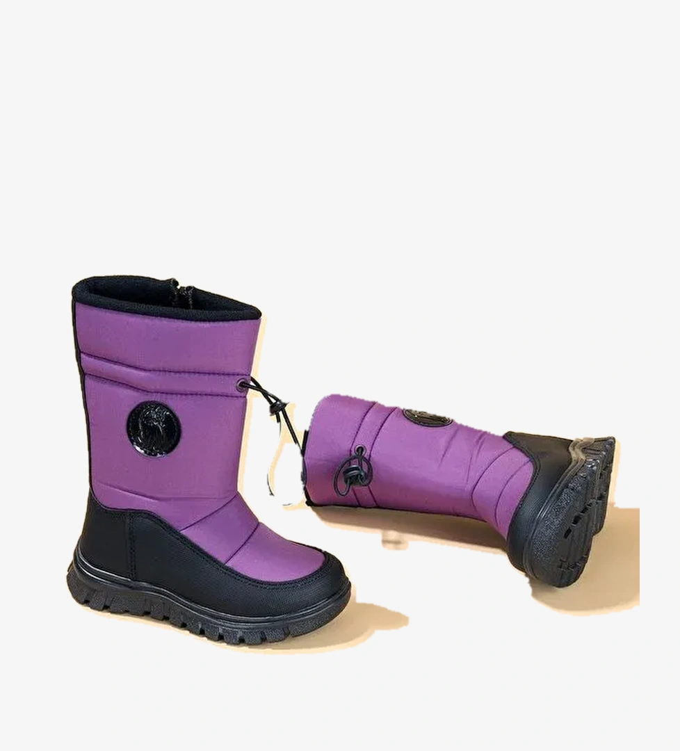 Nuh Fermuarlı Kız/Erkek Çocuk Kar Botu Ayakkabı