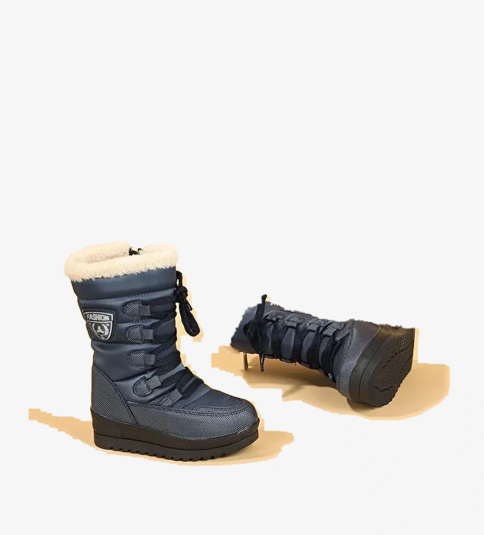 İçi Termal Kürklü Kız Çocuk Kar Botu Ayakkabı Twg 995
