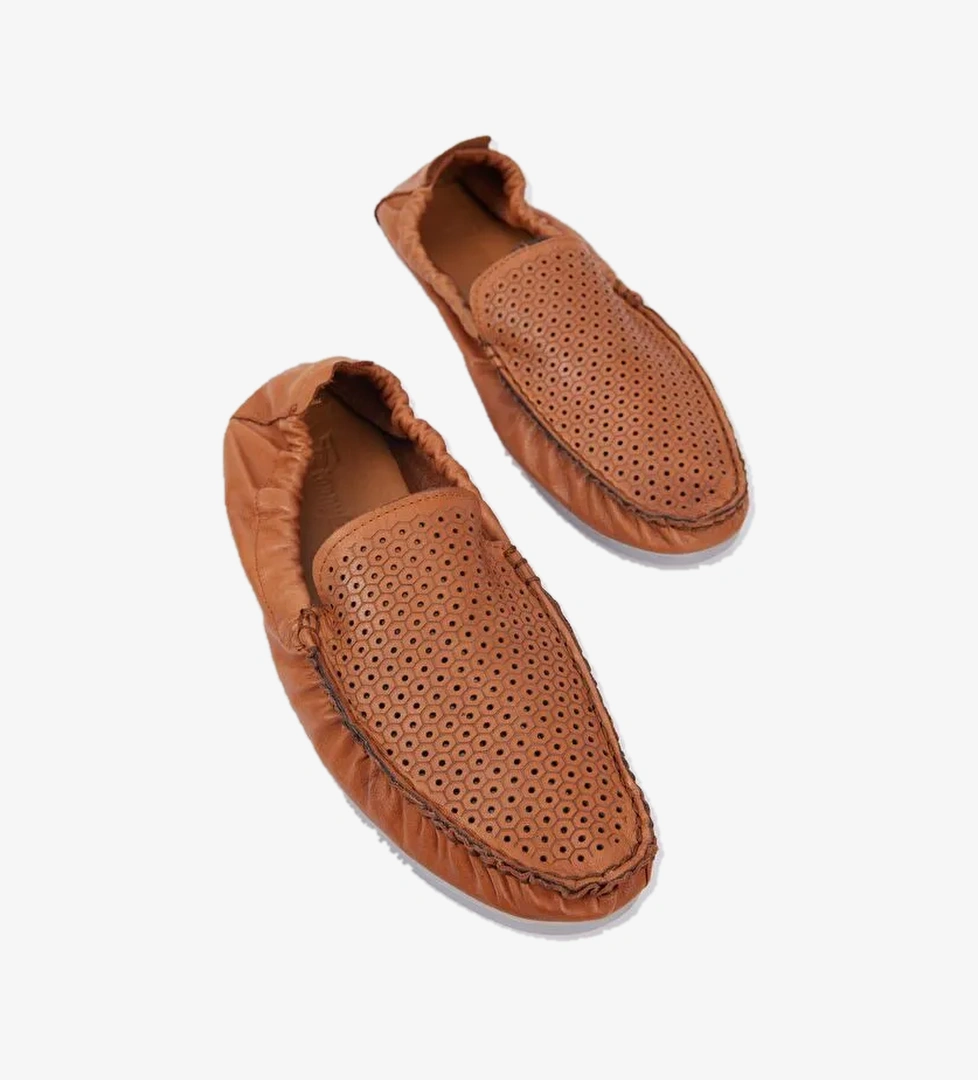 Tonny Black Erkek Taba Arkası Lastikli Hakiki Deri Loafer model görseli