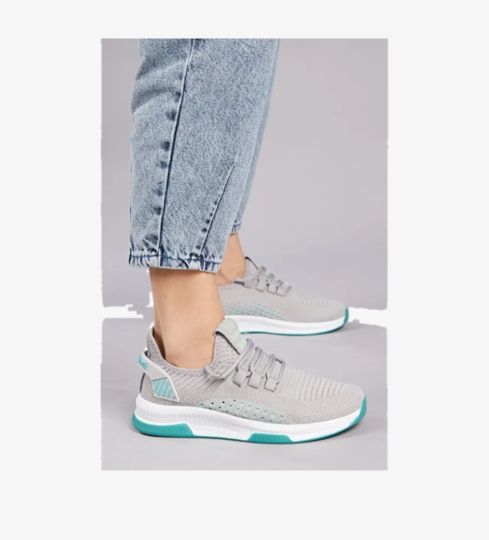 Unisex Gri Yeşil Spor Ayakkabı Tbqnl - Görsel 1