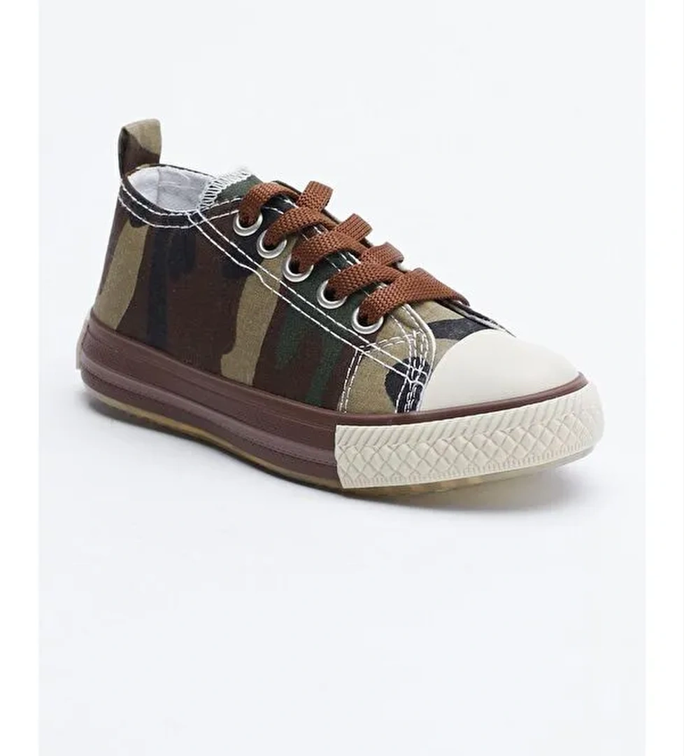 Çocuk Unisex Haki Kamuflaj Işıklı Spor Ayakkabı Tb998 - Görsel 1