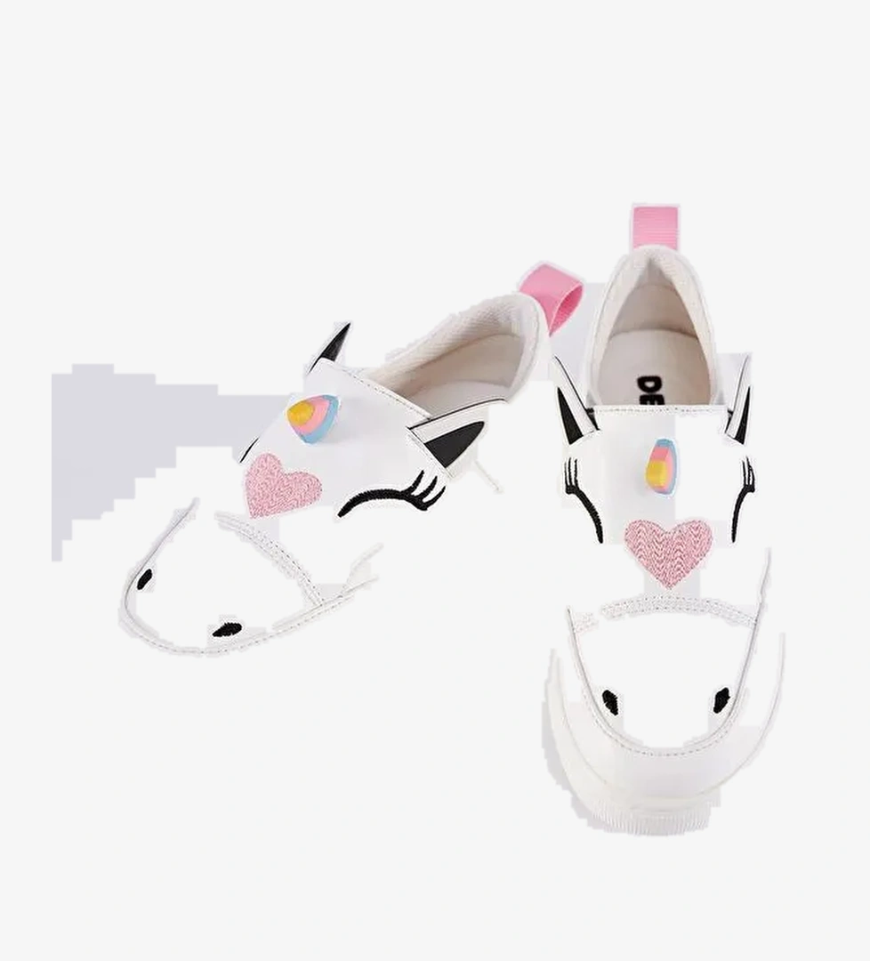 Denokids Unicorn Beyaz Kız Sneakers Spor Ayakkabı model görseli