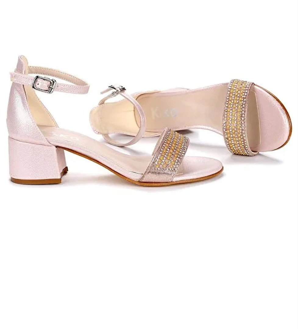 Elinor Vakko Günlük Kız Çocuk 3 Cm Topuklu Sandalet Abiye Ayakkabı