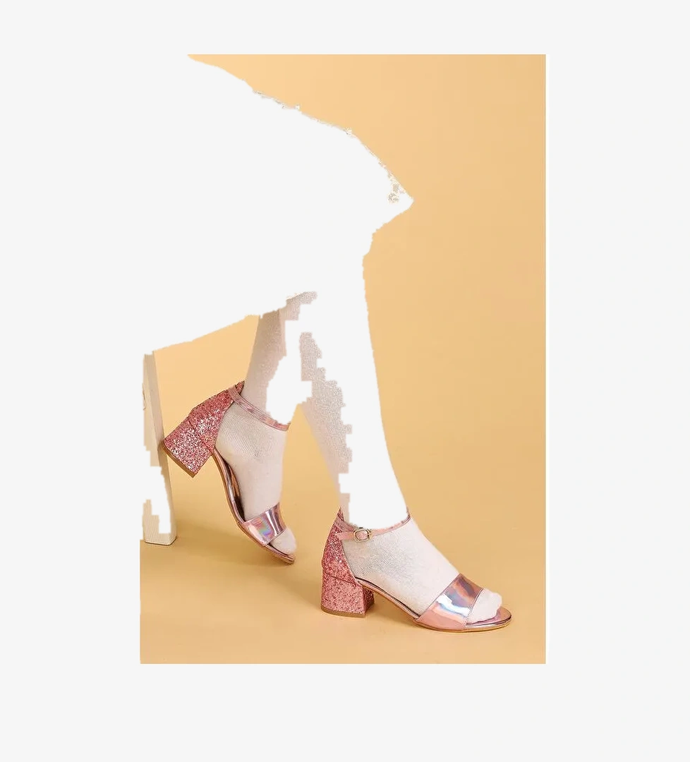 Sheila Ayna Çam Günlük Kız Çocuk 3 Cm Topuklu Sandalet Abiye Ayakkabı