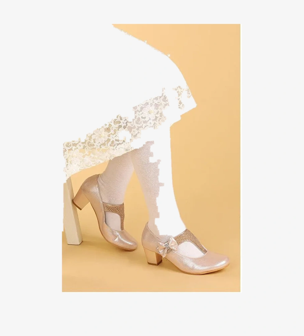 Cherish Günlük Kız Çocuk 4 Cm Topuklu Abiye Ayakkabı - Görsel 1