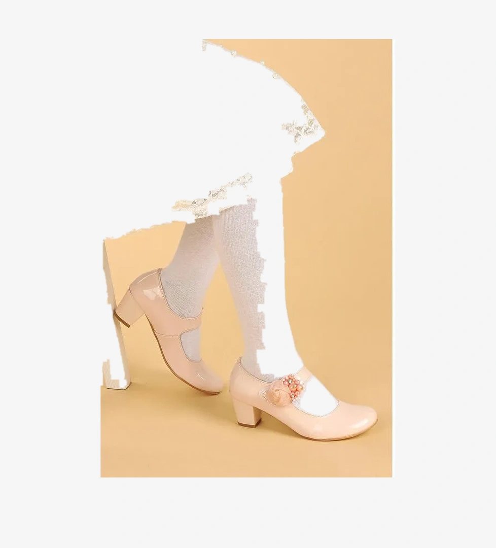 Angelina Rugan Günlük Kız Çocuk 4 Cm Topuklu Abiye Ayakkabı