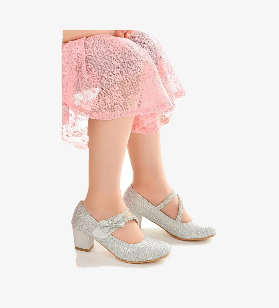 Aisha Çupra Günlük Kız Çocuk 4 Cm Topuklu Abiye Ayakkabı