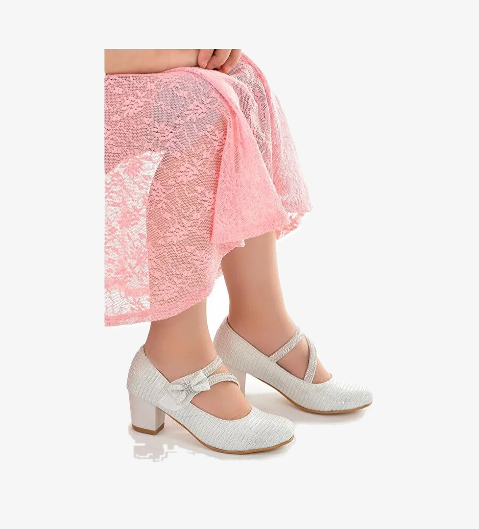 Aisha Çupra Günlük Kız Çocuk 4 Cm Topuklu Abiye Ayakkabı