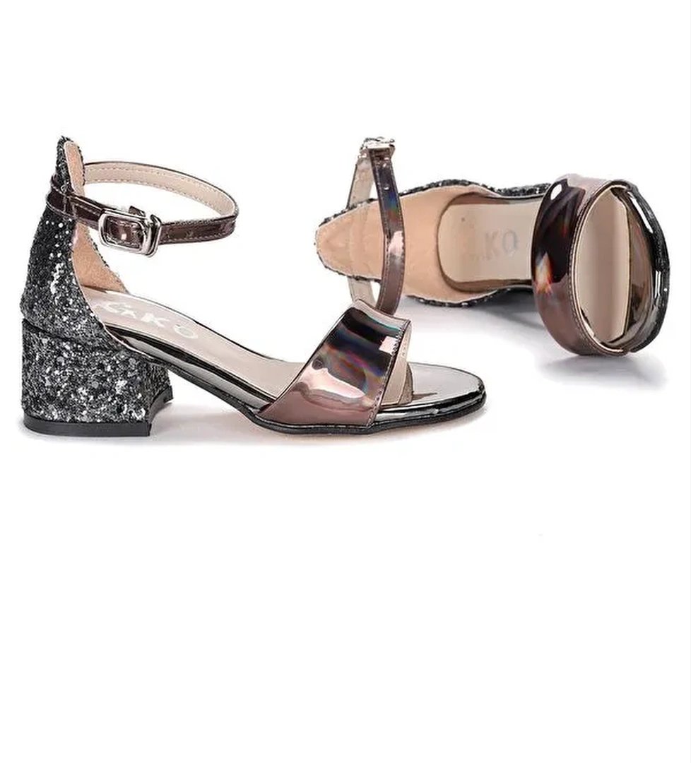 Sheila Ayna Çam Günlük Kız Çocuk 3 Cm Topuklu Sandalet Abiye Ayakkabı