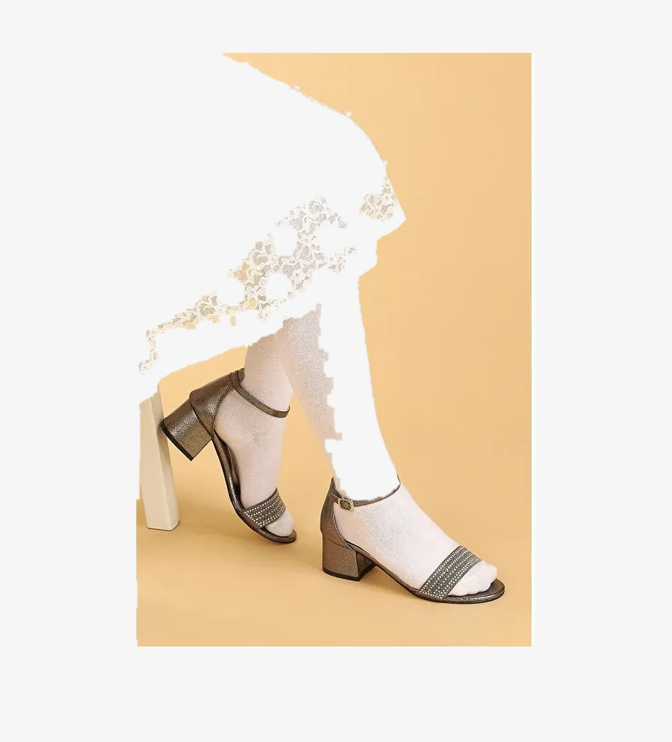 Elinor Çatlak Günlük Kız Çocuk 3 Cm Topuklu Sandalet Abiye Ayakkabı