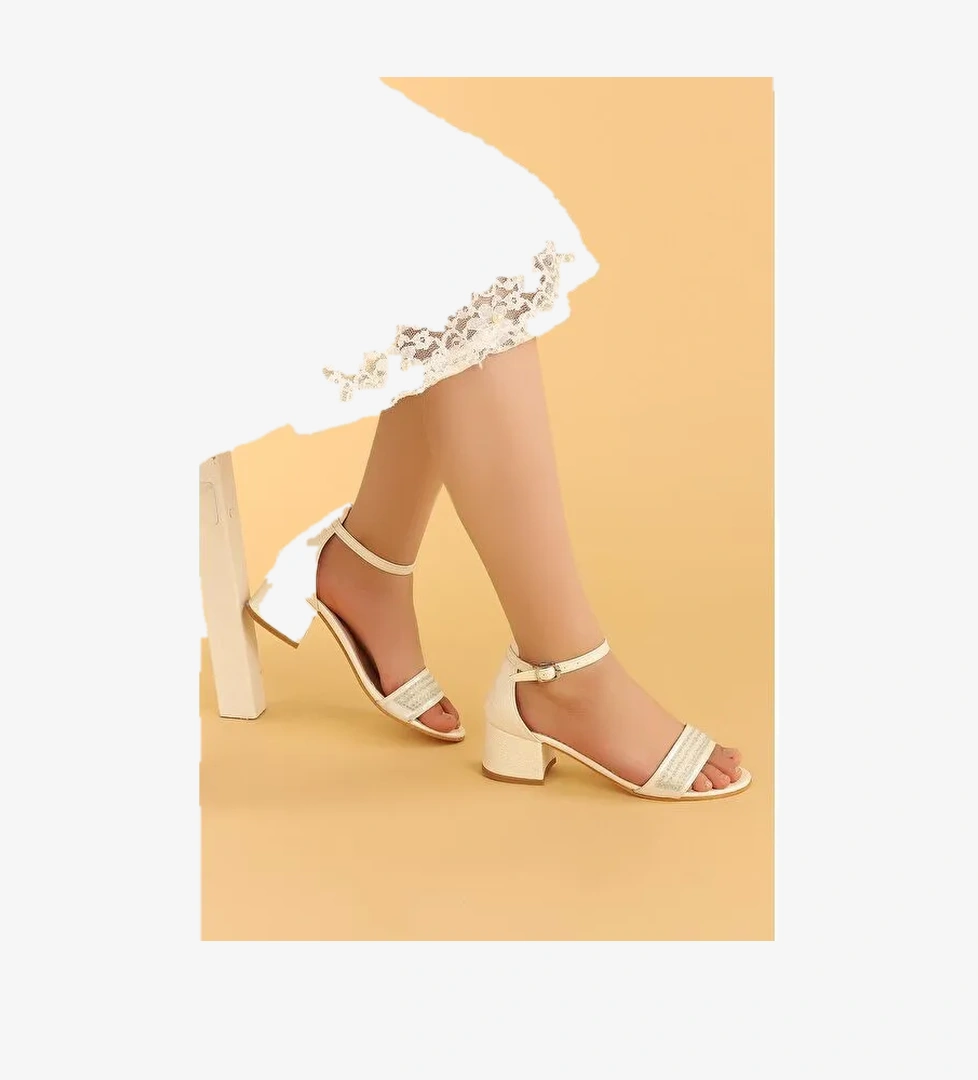 Elinor Çatlak Günlük Kız Çocuk 3 Cm Topuklu Sandalet Abiye Ayakkabı