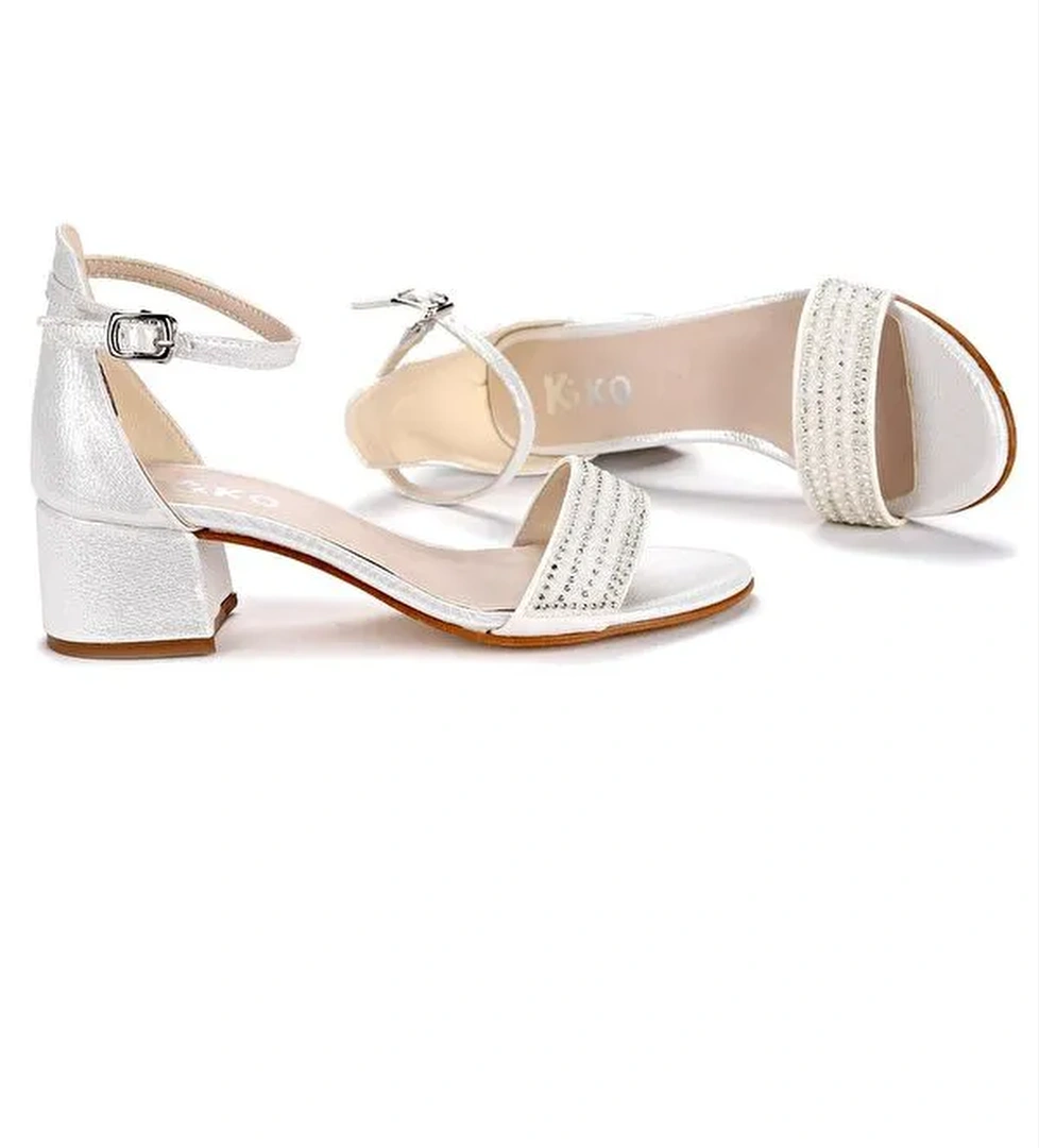 Elinor Vakko Günlük Kız Çocuk 3 Cm Topuklu Sandalet Abiye Ayakkabı