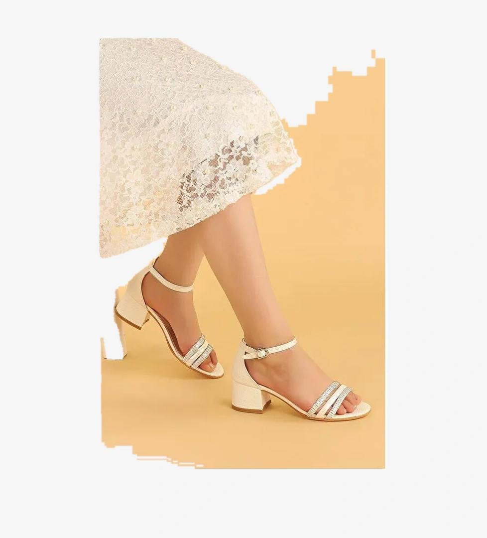 Helena Çatlak Günlük Kız Çocuk 3 Cm Topuklu Sandalet Abiye Ayakkabı