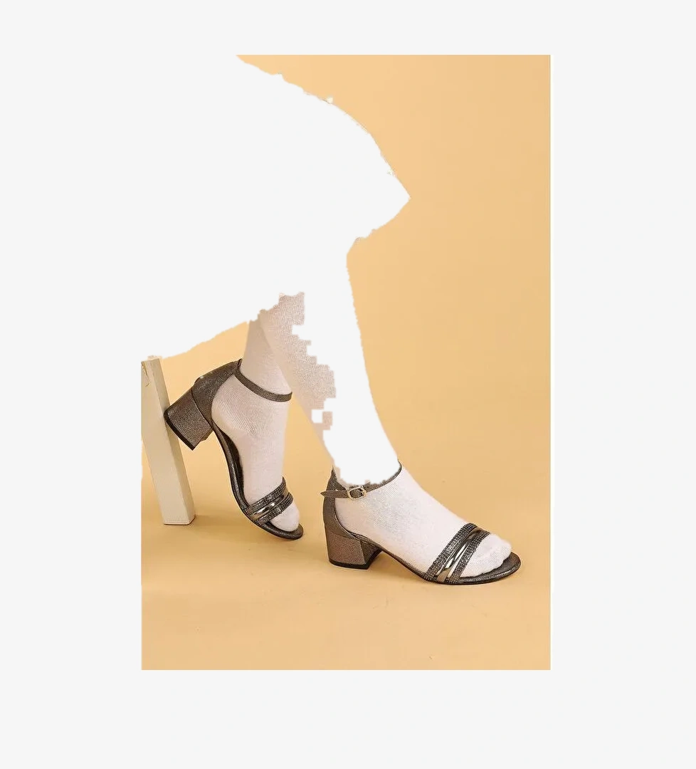 Helena Çatlak Günlük Kız Çocuk 3 Cm Topuklu Sandalet Abiye Ayakkabı - Görsel 1