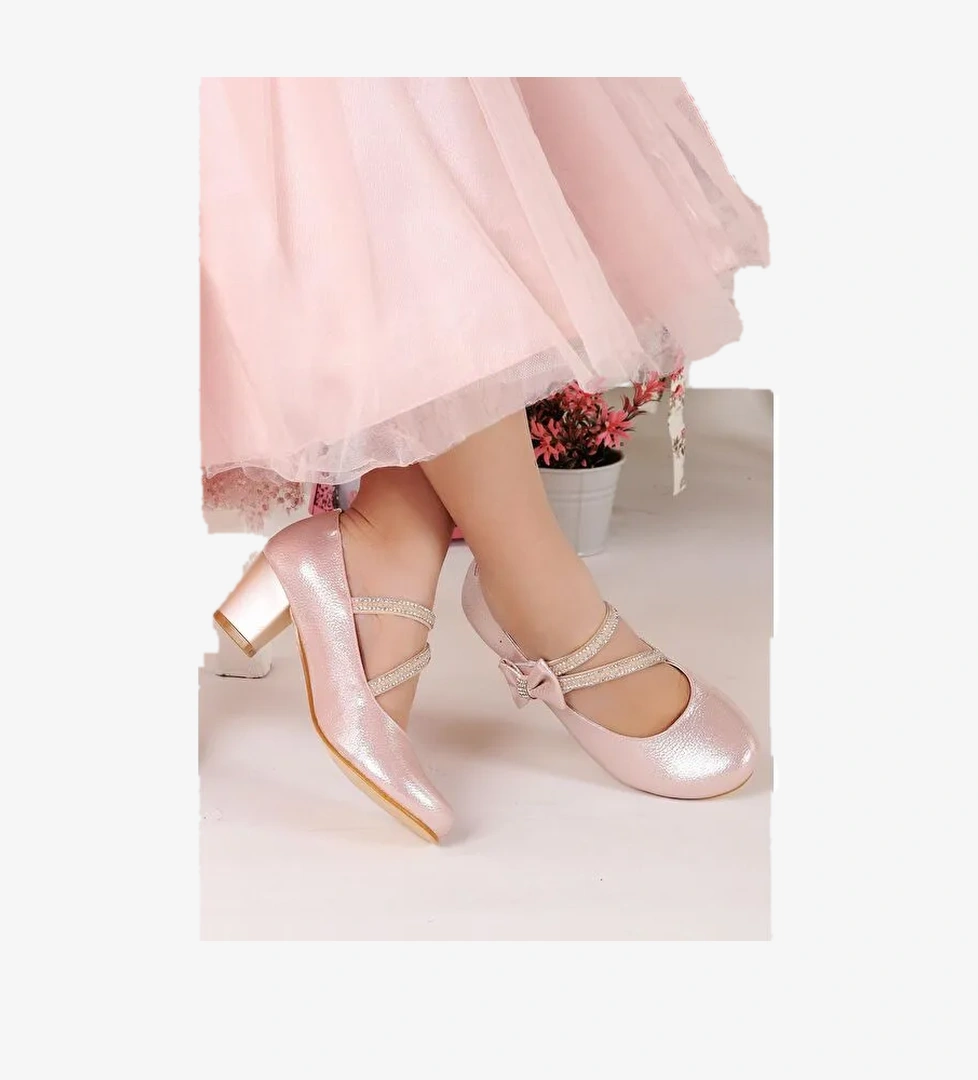 Aisha Vakko Günlük Kız Çocuk 4 Cm Topuklu Abiye Ayakkabı