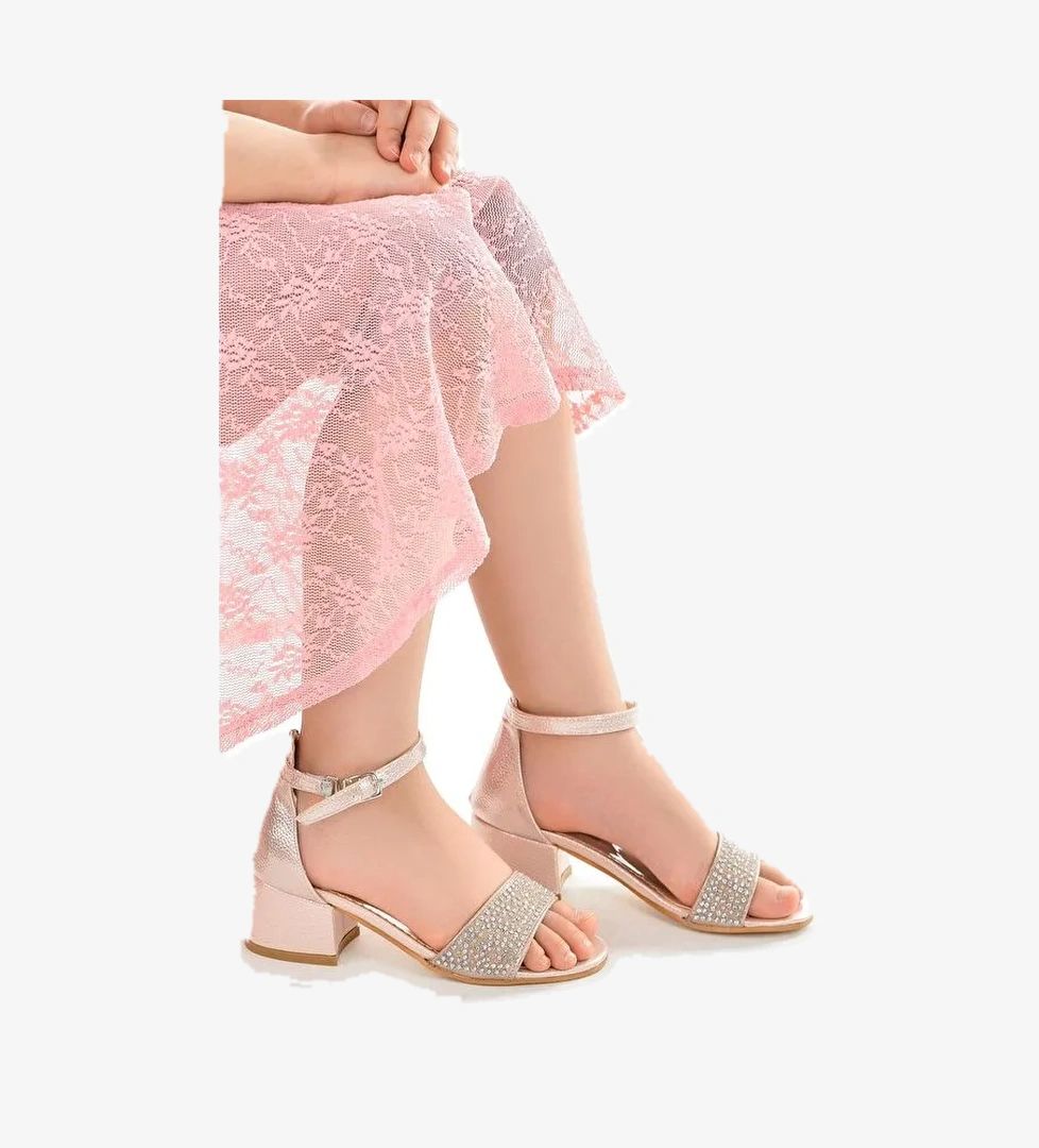 765 Vakko Günlük Kız Çocuk 3 Cm Topuklu Sandalet Ayakkabı