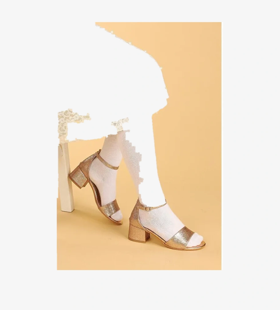 Alexa Günlük Kız Çocuk 4 Cm Topuklu Sandalet Abiye Ayakkabı