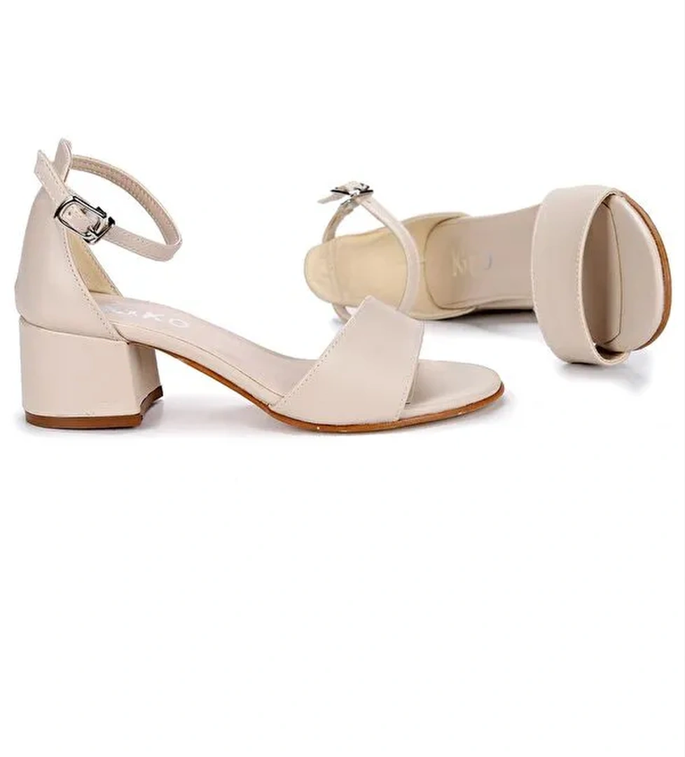 769 Cilt Günlük Kız Çocuk 4 Cm Topuklu Sandalet - Görsel 1