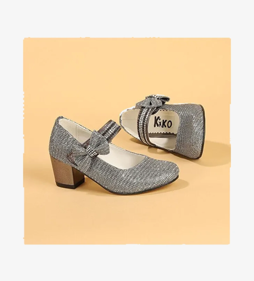 Cameli Çupra Günlük Kız Çocuk 4 Cm Topuklu Abiye Ayakkabı - Görsel 1