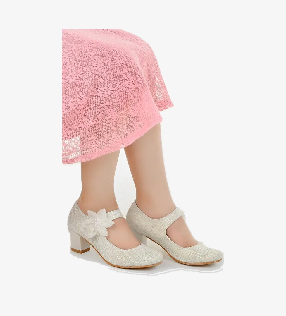 Angelina Çupra Günlük Kız Çocuk 4 Cm Topuklu Abiye Ayakkabı