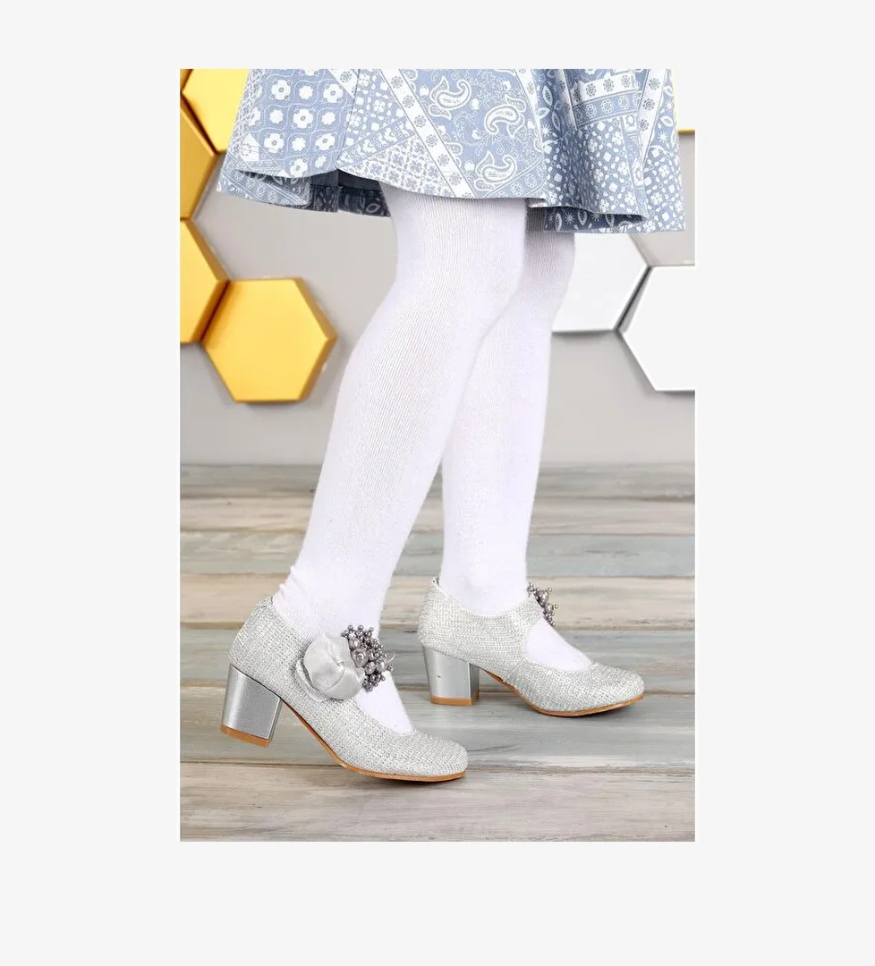 Angelina Çupra Günlük Kız Çocuk 4 Cm Topuklu Abiye Ayakkabı