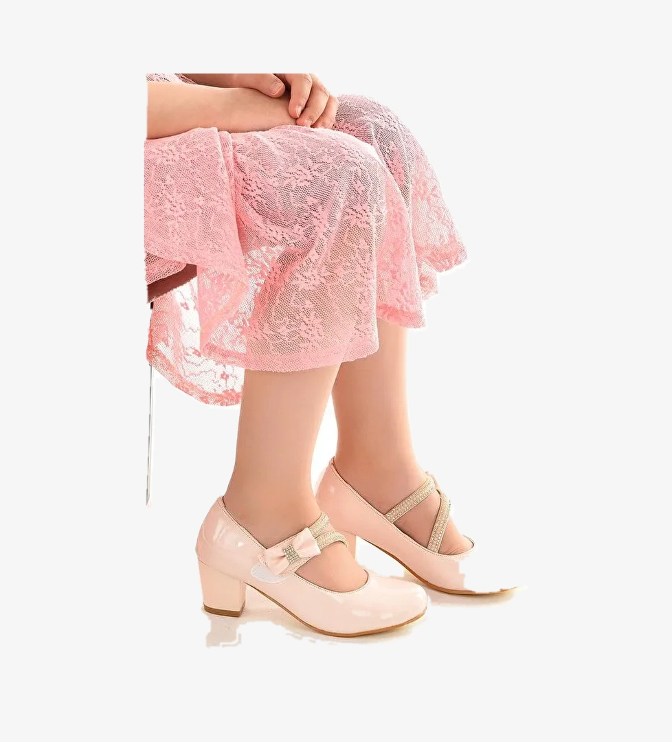 Aisha Rugan Günlük Kız Çocuk 4 Cm Topuklu Abiye Ayakkabı