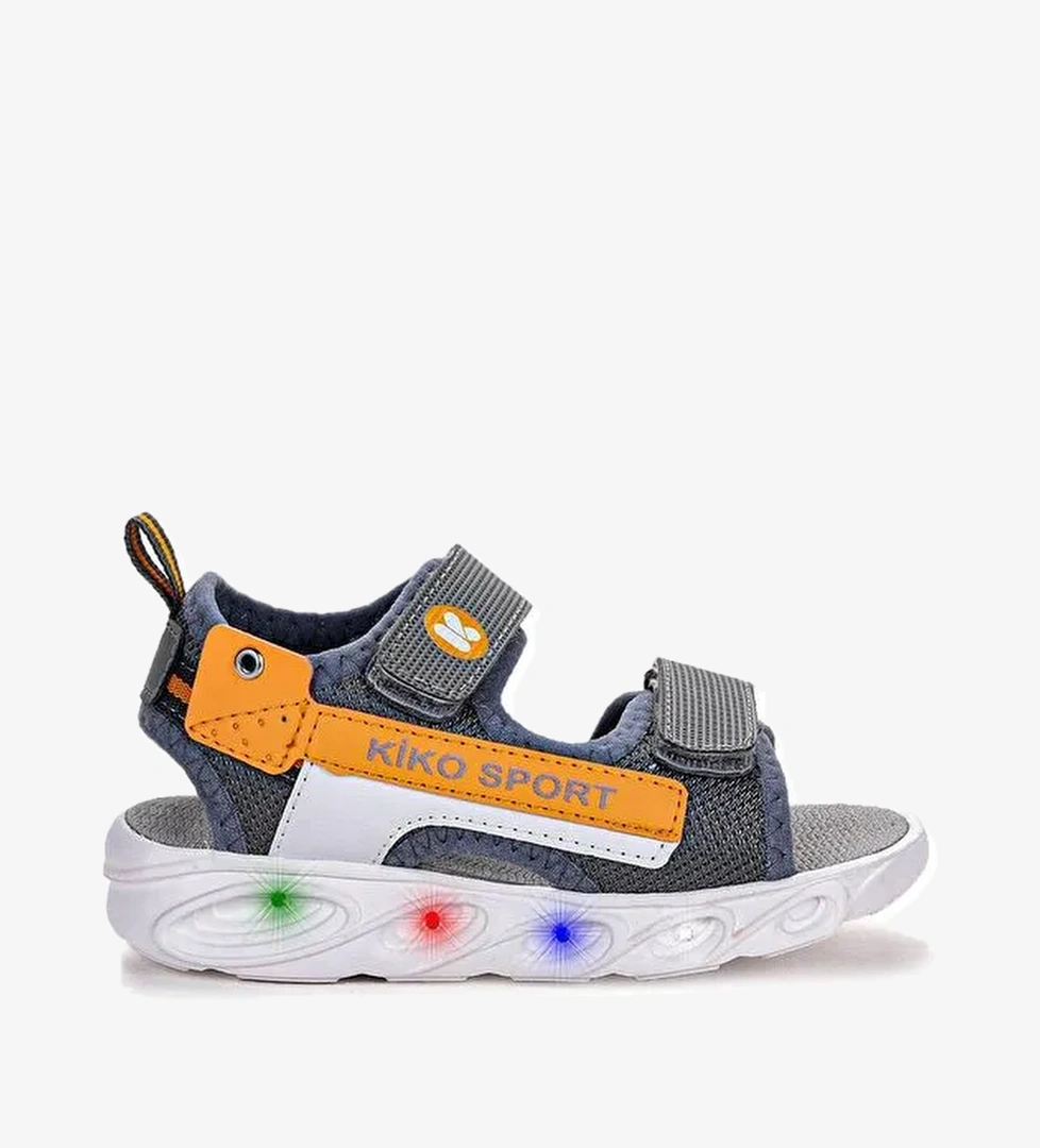 101 Işıklı Kız/Erkek Çocuk Cırtlı Sandalet Ayakkabı - Görsel 1
