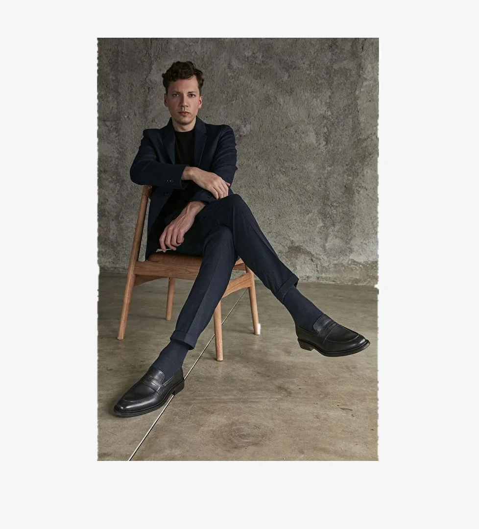 Ziya Ayakkabı Hakiki Deri Erkek Ayakkabı 133744Z2386 Siyah model görseli