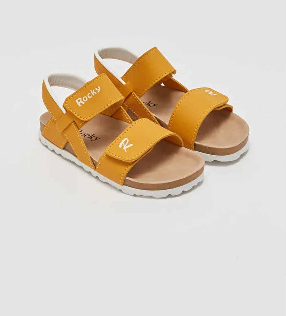 Baskılı Cırt Cırtlı Unisex Sandalet - Görsel 1