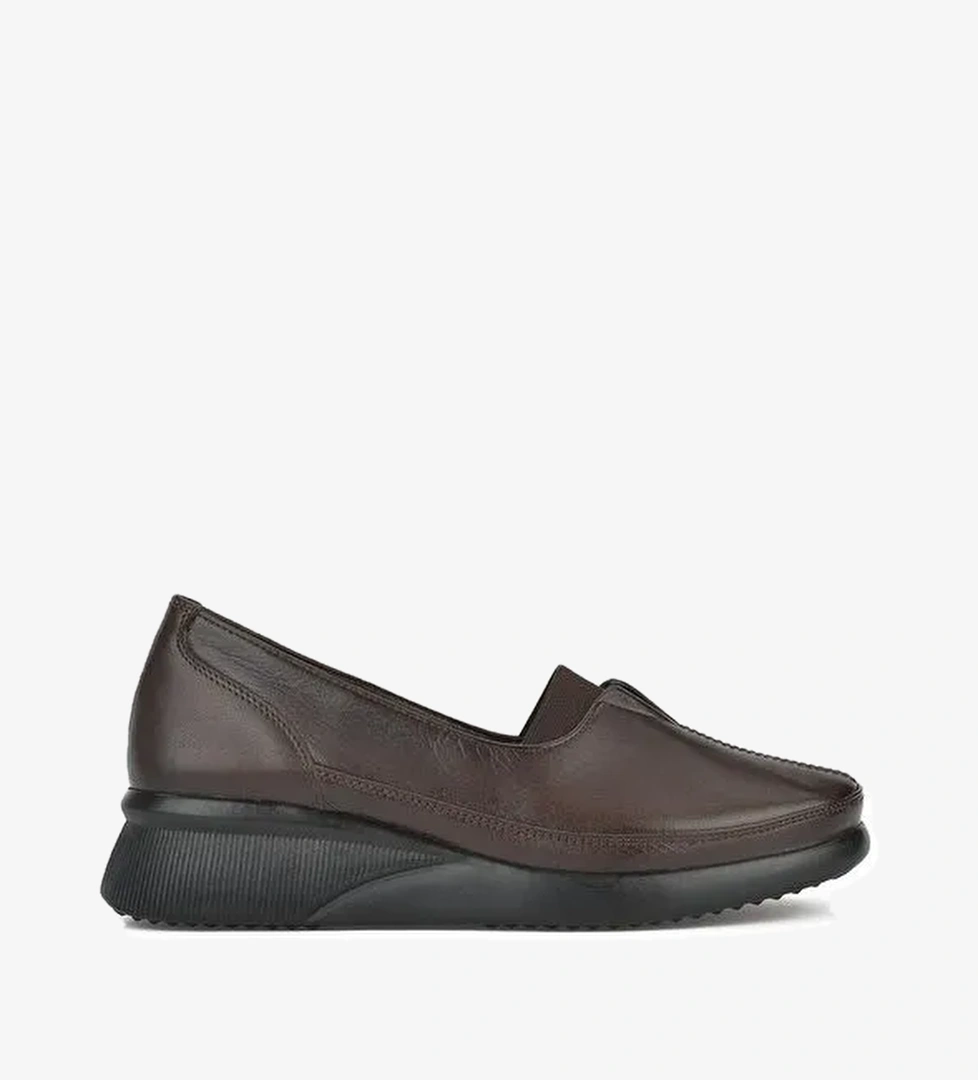 Kadın Hakiki Deri Ayakkabı 13355Z2352 Kahve - Görsel 1