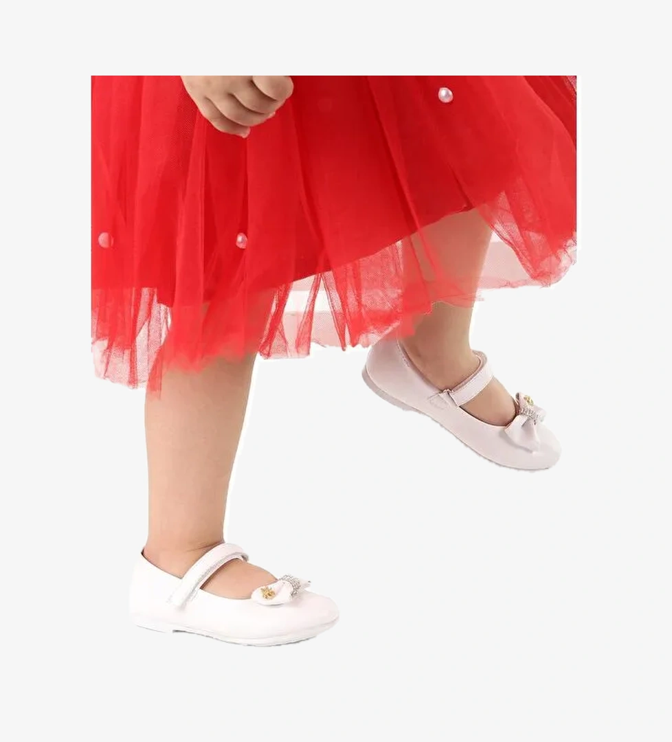 Cırtlı Fiyonklu Kız Çocuk Babet Ayakkabı Ege 201 Cilt