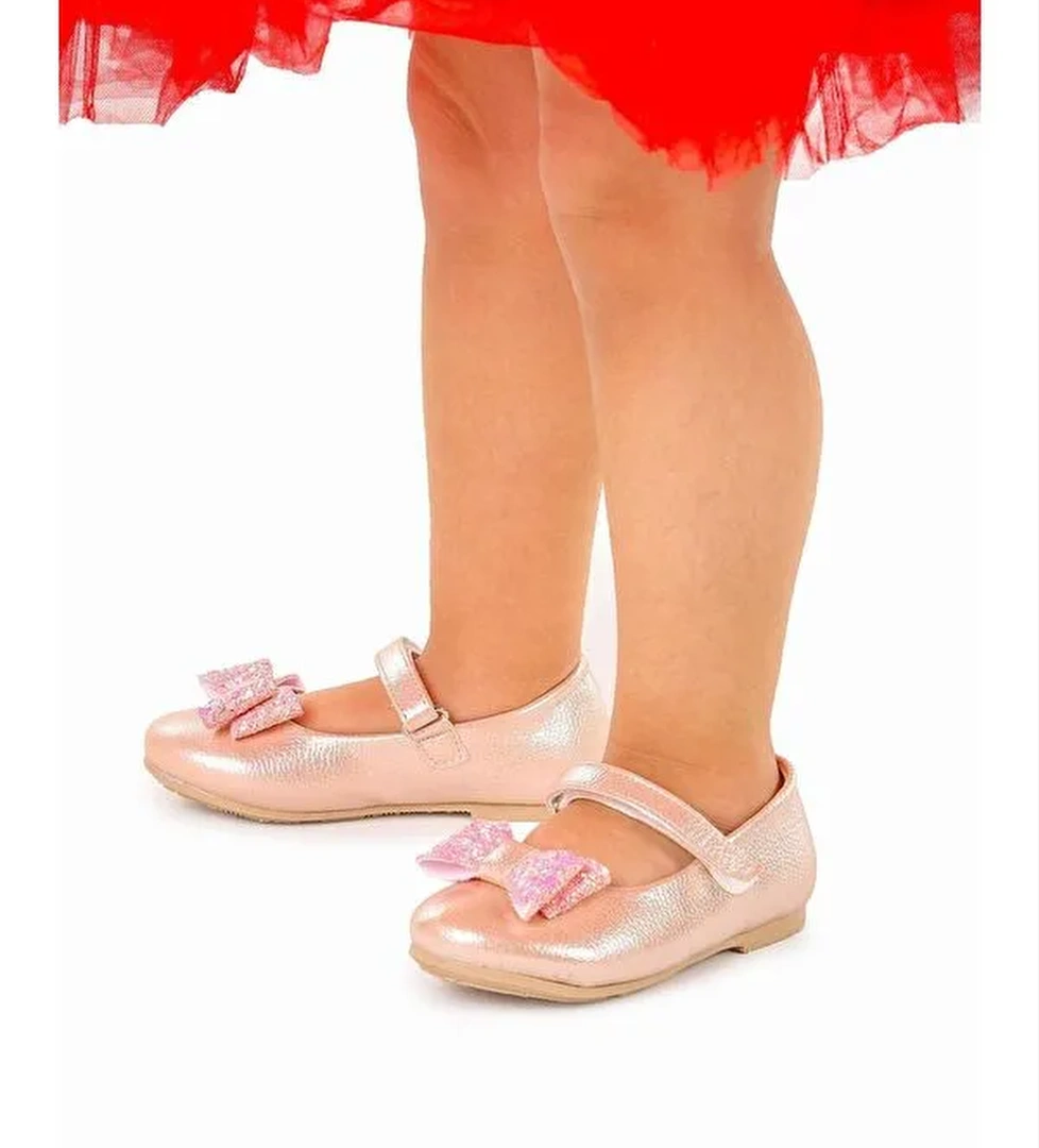 Cırtlı Fiyonklu Kız Çocuk Babet Ayakkabı Ege 200 Vakko