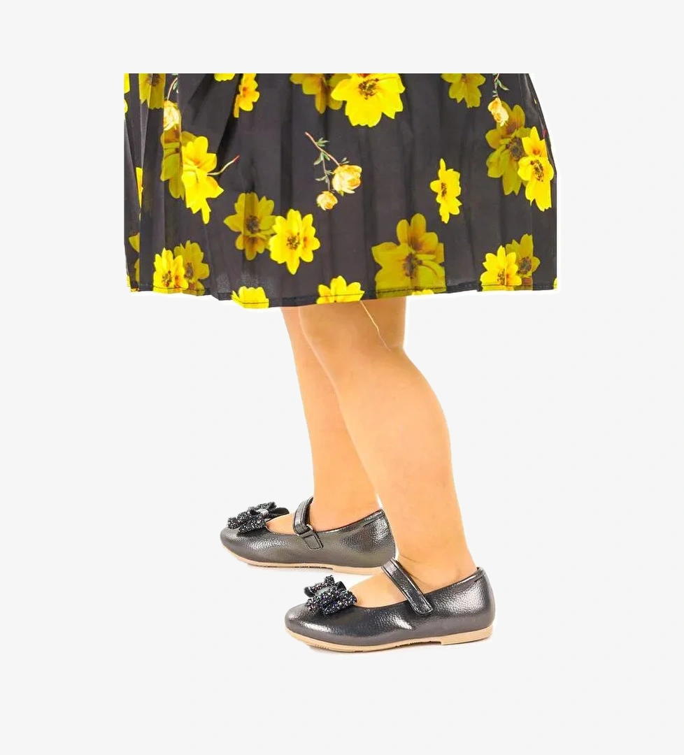 Cırtlı Fiyonklu Kız Çocuk Babet Ayakkabı Ege 200 Vakko