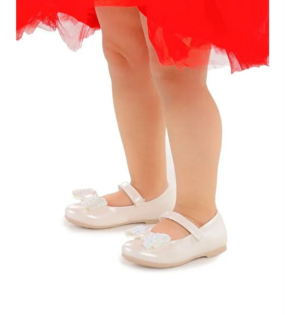 Cırtlı Fiyonklu Kız Çocuk Babet Ayakkabı Ege 200 Cilt