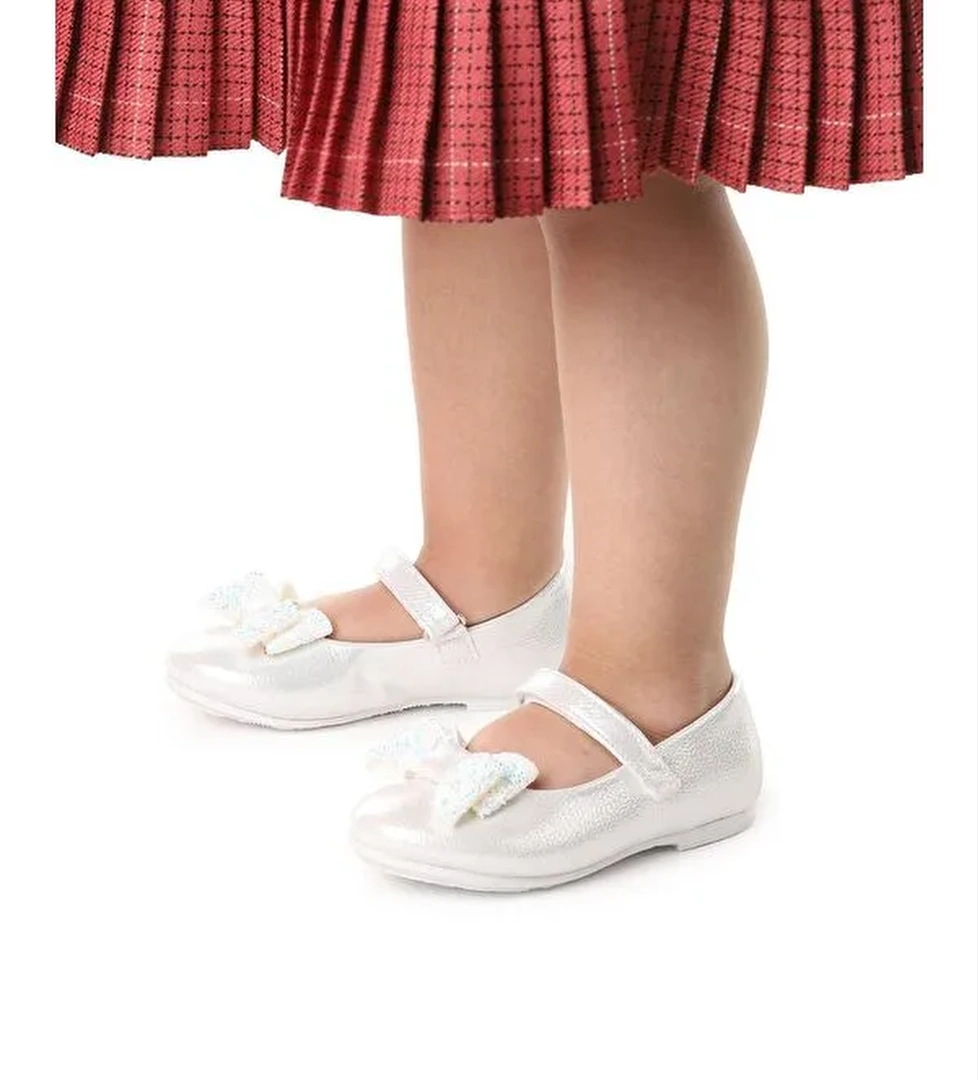 Kiko Kids Pembe Kiko Kids Cirtli Fiyonklu Kız Çocuk Babet Ayakkabı Vakko