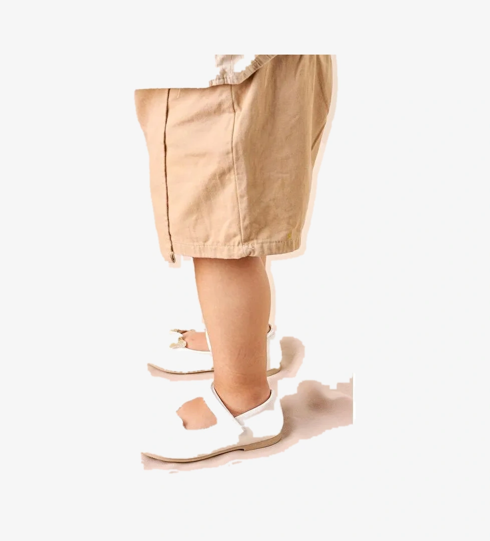 Taşlı Cırtlı Kız Çocuk Fiyonklu Babet Ayakkabı Ege 204 Cilt - Görsel 1