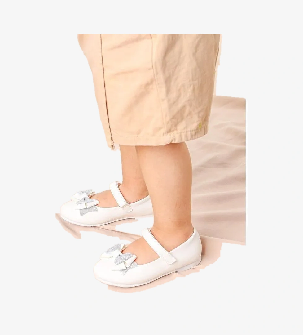 Cırtlı Kum Sim Fiyonklu Kız Çocuk Babet Ayakkabı Ege 202 Cilt