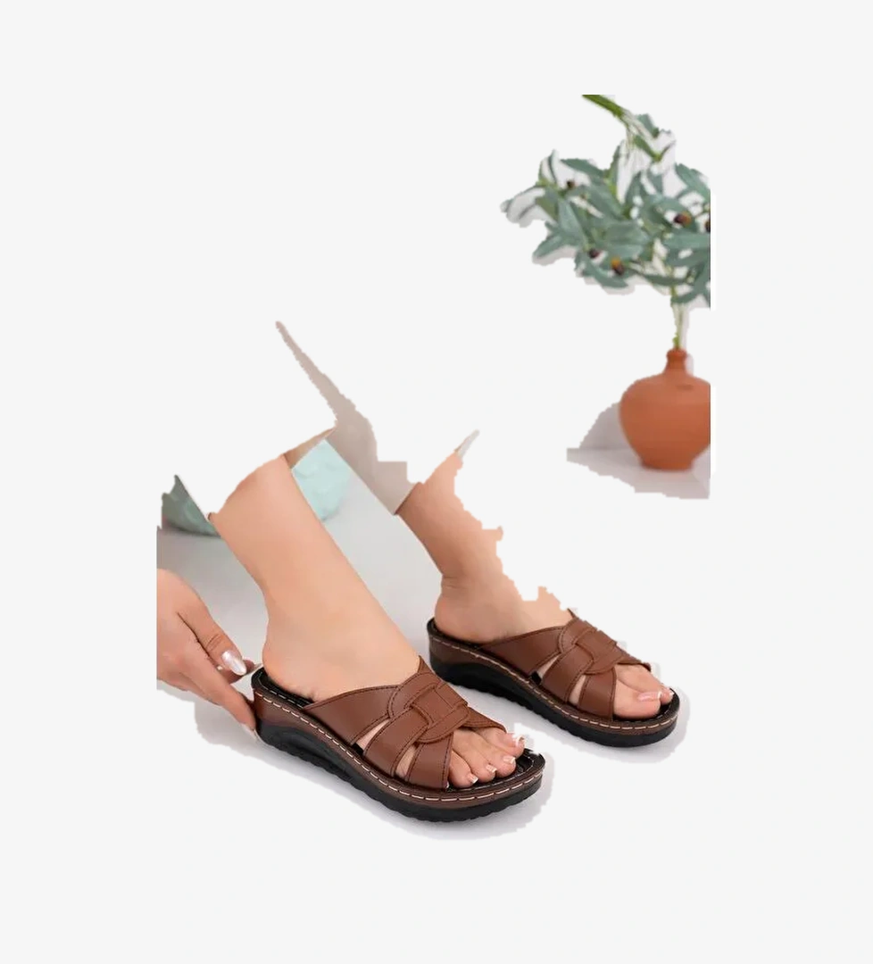 Comfort Kadın Günlük Ortopedik Kaymaz Taban Rahat Terlik - Görsel 1