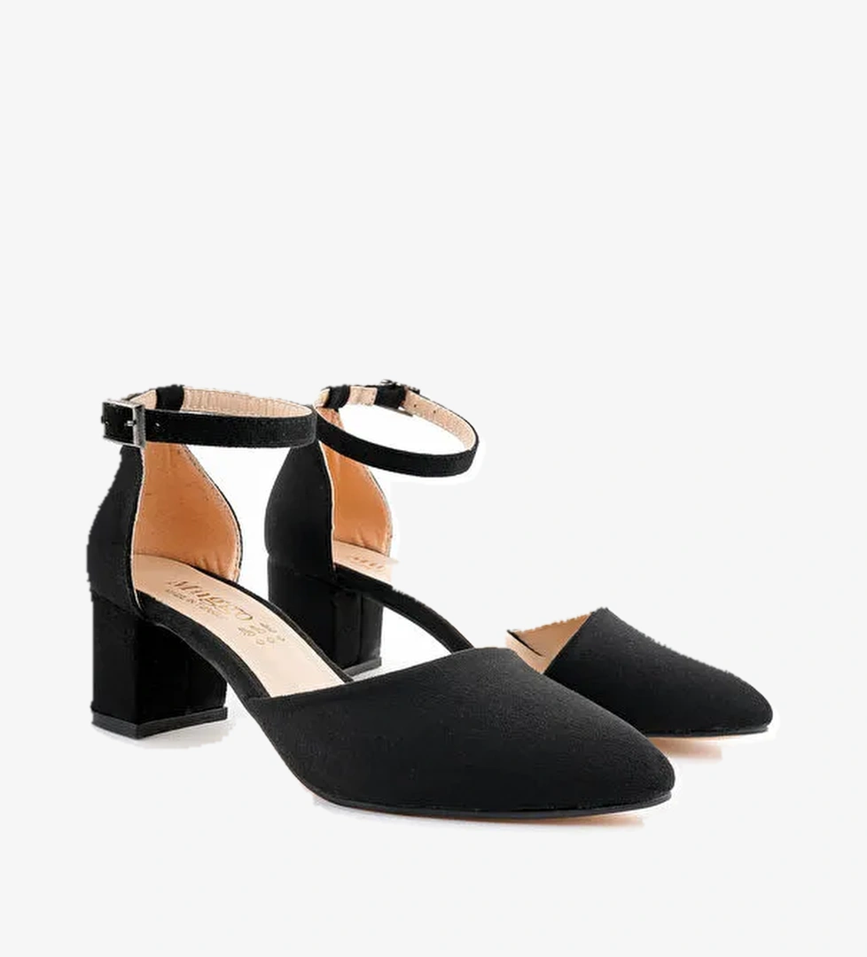 W708 Kadın Klasik Günlük Tarz Şık ve Rahat Topuklu Ayakkabı - Görsel 1