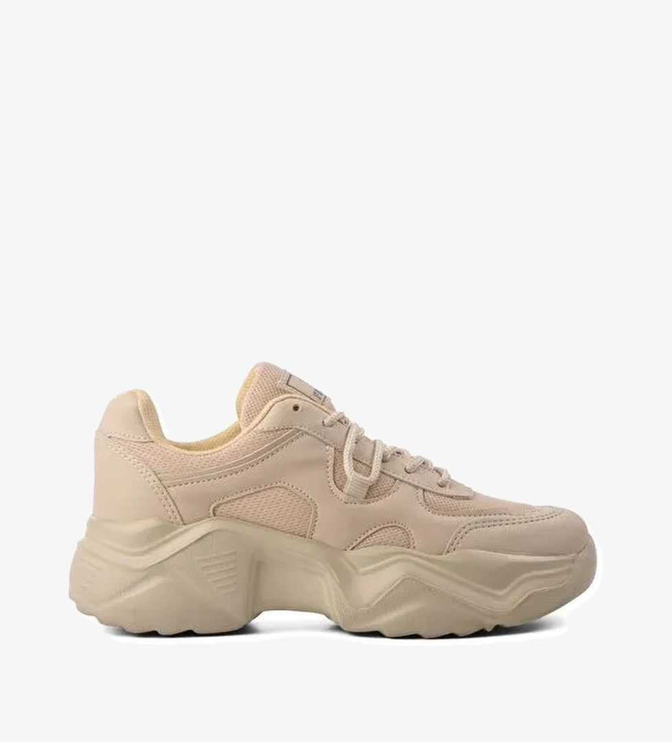 Saratov Ekru Kadın Sneaker - Görsel 1