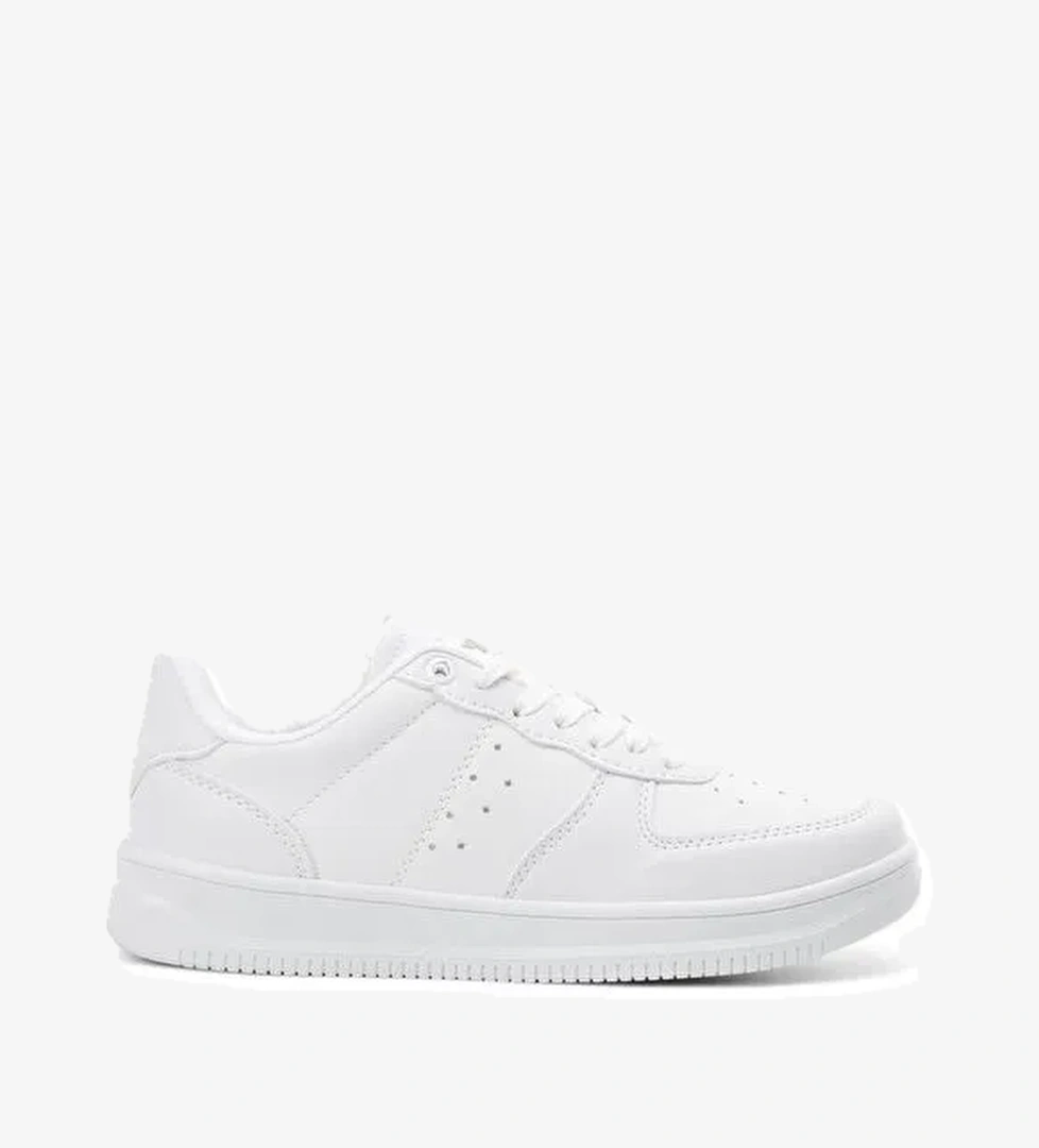 Bern Beyaz Tek Renk Spor Ayakkabı - Görsel 1