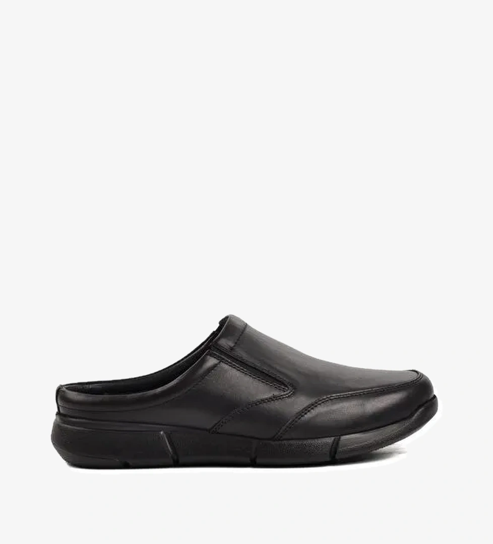 Sekurlet 1371 Siyah Hakiki Deri Erkek Günlük Ayakkabı - Görsel 1