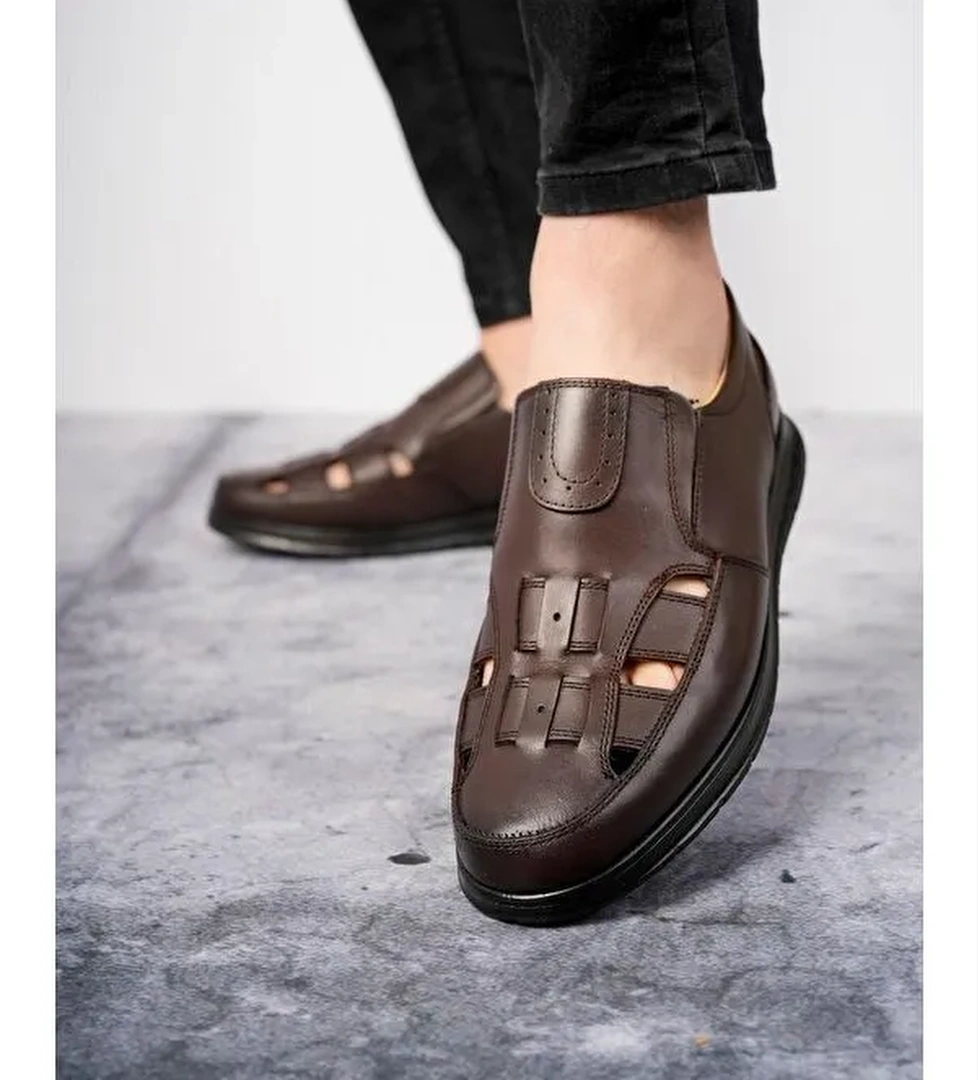 Oliver Erkek Günlük Klasik Hakiki Deri Rahat Ortopedik Sandalet