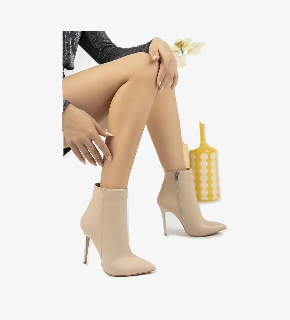 Hera Kadın Sivri Burun İnce Topuklu Bot - Görsel 1