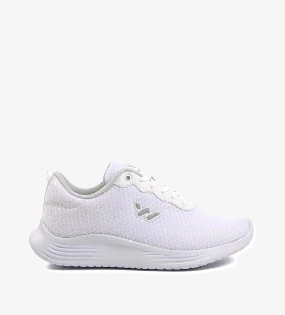 Aldan Beyaz Fileli Hava Alan Unisex Spor Ayakkabı