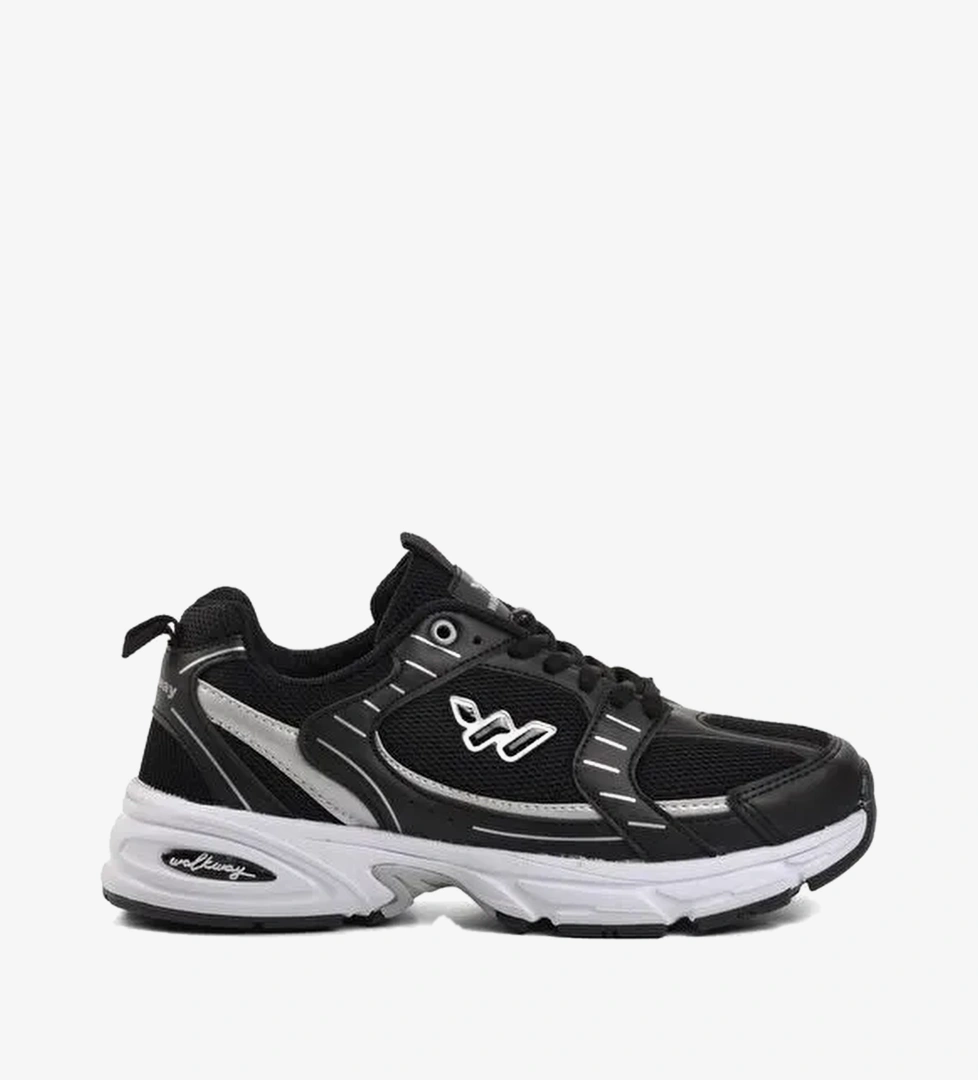 Run Siyah-Beyaz Unisex Kosu Ayakkabisi